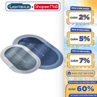 Thảm Lau Chân LIGHTBULB Chất Liệu Silicon Lót Cửa Chống Trượt Hút Nước Hiệu Quả Tiện Dụng