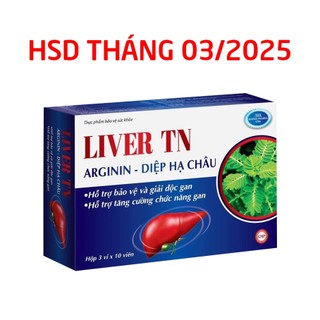 Viên uống bổ gan Liver TN giải độc gan, hạ men gan, giảm xơ gan, viêm gan - 30 viên