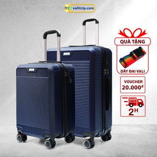 [ TẶNG DÂY ĐAI ] Bộ 2 vali nhựa TRIP P808 size 20inch + 22inch bảo hành 5 năm chính hãng