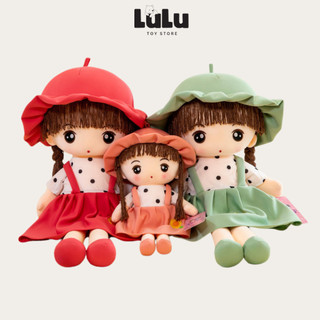 Gấu bông búp bê váy chấm bi mềm mịn đáng yêu cho bé gái kích thước 25cm - 45cm lulu toy