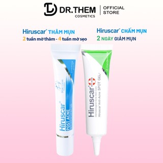 Bộ Gel Chấm Mụn Anti-Acne Spot 10g và Gel Làm Mờ Sẹo Mụn, Thâm Mụn Hiruscar Post Acne 5g/10g
