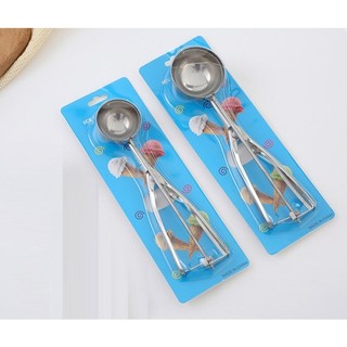 Kẹp múc kem sữa chua trân châu inox - kẹp múc kem Ý Gelato ( gắp kem được như ý muốn)
