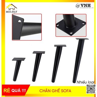 Chân ghế sofa, chân tủ kệ, chân bàn ghế 10cm, 15cm, 20cm, 25cm - Chân côn nghiêng, màu đen, giá tốt tại xưởng