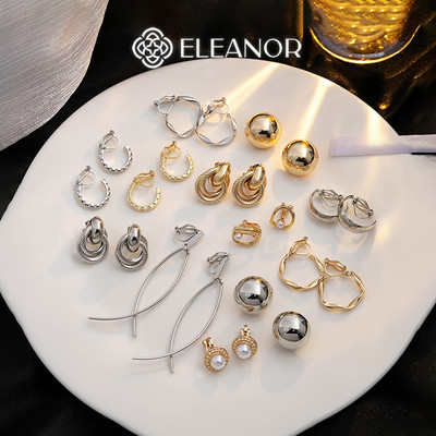 Bông tai nữ chuôi bạc 925 Eleanor Accessories kiểu dáng basic phụ kiện trang sức khuyên tai 8138