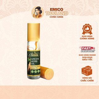 Dầu lăn nhân sâm green herb oil thái lan 8ml