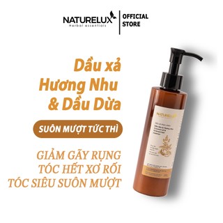 Dầu xả thiên nhiên Dầu dừa Hương Nhu NATURELUX (giúp phục hồi tóc suôn mượt) 200ml