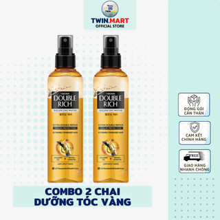 Combo 2 chai nước dưỡng tóc double rich óng mượt cho tóc nhuộm 250ml - balancing water extra