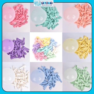 Bóng sinh nhật pastel set 10 quả bóng màu pastel loại dày, có ảnh thật bảng màu trang trí tiệc sinh nhật, thôi nôi