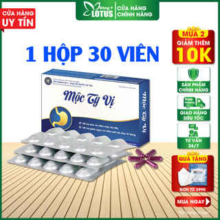 Mộc tỳ vị hỗ trợ giảm trào ngược dạ dày, giảm loét dạ dày, hỗ trợ cho người đau dạ dày lâu năm, hộp 30 viên
