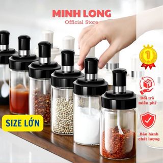 Lọ đựng gia vị thủy tinh ⚡️ Hũ đựng gia vị có thìa thông minh