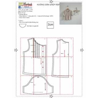 Rập giấy a0 áo crotop cổ tròn mã 1575