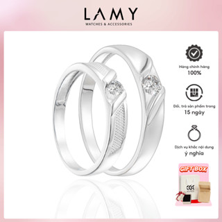 Nhẫn Cặp đôi CDE Engagement Ring Silver CDE8239SV & CDE8240SV - Nhẫn bạc ta cao cấp