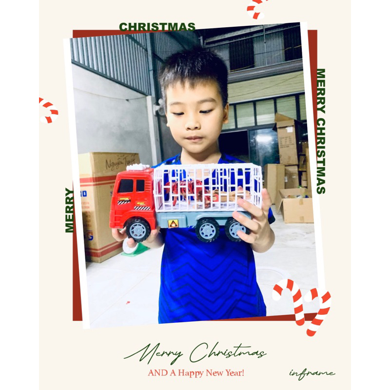Xe chở thú 2 con đồ chơi cho bé