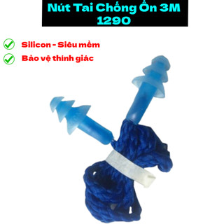 Nút Bịt Tai Chống Ồn Có Dây 3M 1290 Giảm Ồn Bảo Vệ Thính Giác