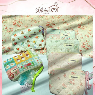 Ví Trần Bông Mini Cầm Tay Đựng Mỹ Phẩm Nhiều Hình Dáng Màu Sắc Cute