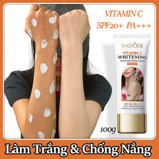 Kem body trắng da Kem chống nắng body Kem dưỡng trắng da body 100g Làm trắng và chống nắng hiệu quả