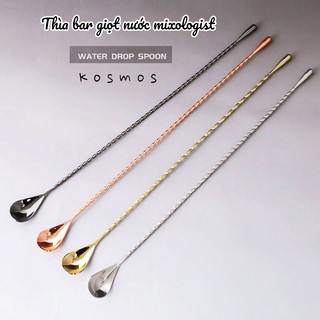 Thìa bar inox giọt nước 30cm/40cm/50cm ( Bar Water Droop Spoon ) thích hợp cho các mixologist