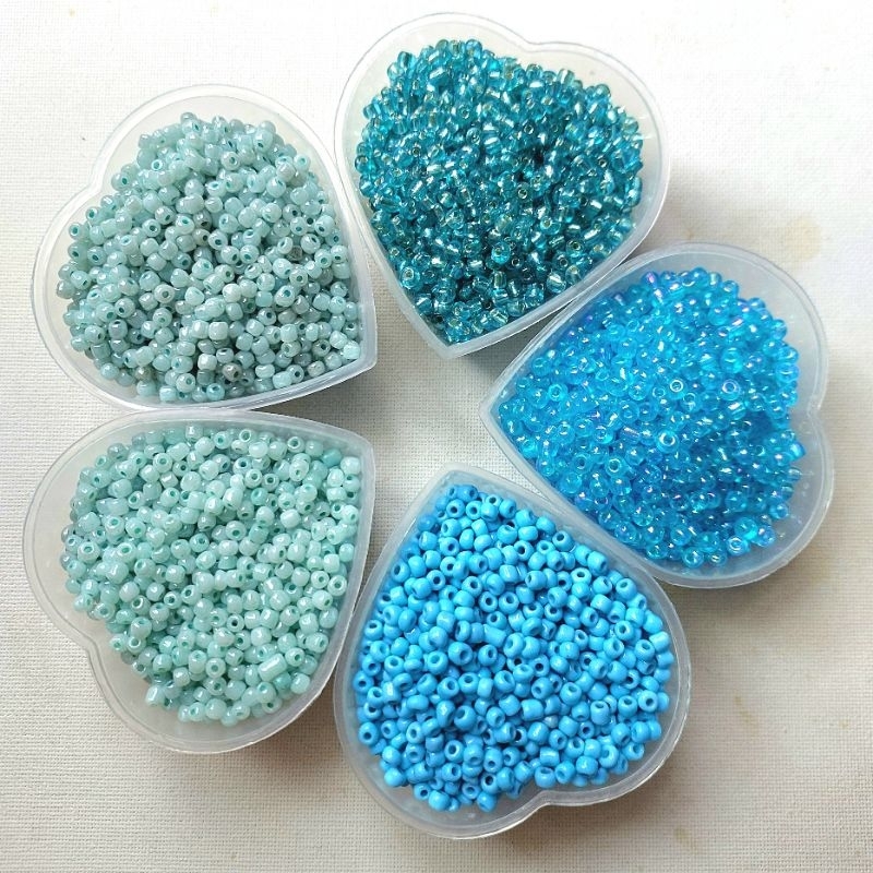 20gr Cườm Thủy Tinh Cỡ Đại 3~4mm (hạt không đều) [Nhóm 2]