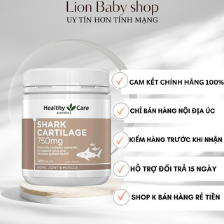 Sụn vi cá mập Healthy Care 200v hỗ trợ xương khớp cho người lớn tuổi