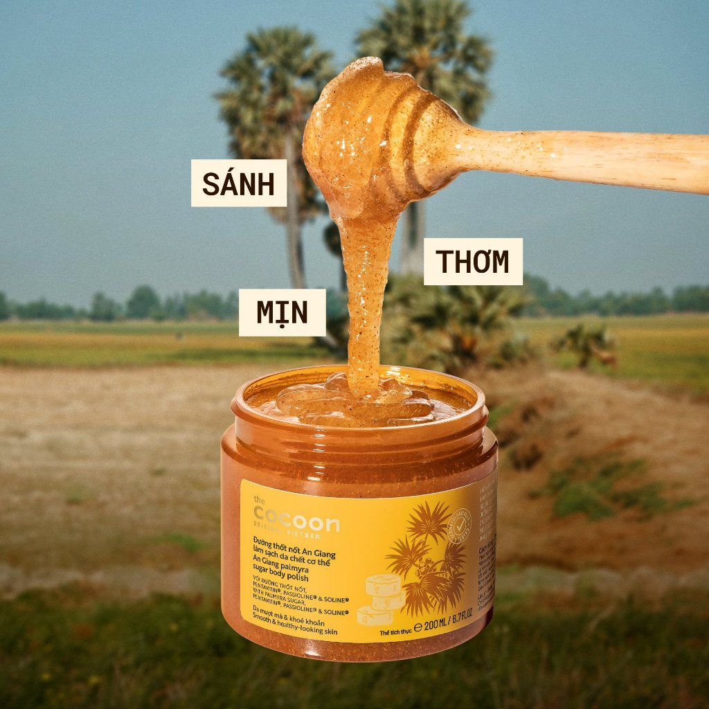 Tẩy da chết cơ thể đường thốt nốt An Giang Cocoon 200ml