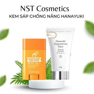 Kem chống nắng hanayuki dưỡng trắng kiềm dầu nâng tông , sáp chống nắng bảo vệ da hanayuki 22g