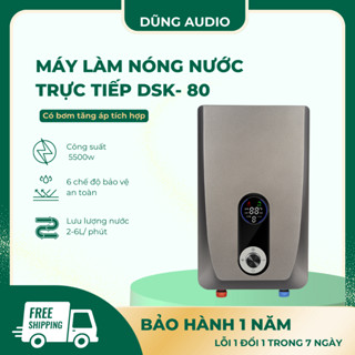 Máy Nước Nóng Trực Tiếp DSK- 55 Có Bơm Tăng Áp, công suất 5500W, tích hợp 6 chức năng bảo vệ