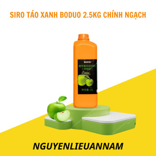 Siro TÁO XANH boduo can 2,5kg pha trà sữa, trà hoa quả- hàng nhập khấu chính ngạch