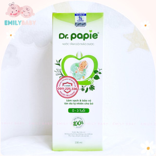 Nước tắm thảo dược dr.papie cho bé 0m+ 230ml