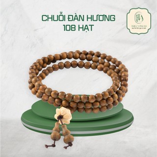 Chuỗi đàn hương 108 hạt - trúc lâm an - hương thơm nhẹ, chuỗi hạt lễ phật, tụng kinh, đeo tay 6-8mm