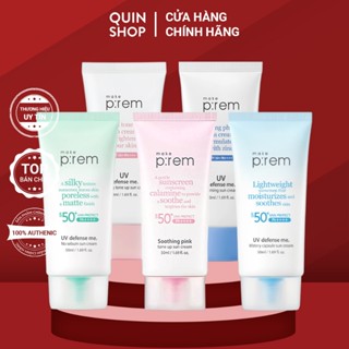 Kem Chống Nắng Kiềm Dầu Make P:rem UV Defense Me No Sebum, Calming, Soothing Pink Tone Up, Watery Capsule Sun Cream