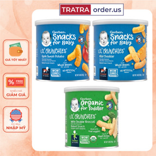 [US AIR] Bánh Ăn Dặm Gerber Lùn Que Cho Bé Từ 8 Tháng Tuổi Chính Hãng