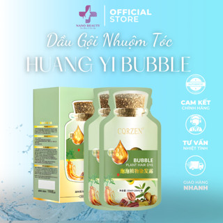 {CHÍNH HÃNG} DÀU GỘI NHUỘM TÓC DƯỠNG TÓC HAN QUOC 30ml BUBBLE HUANG YI