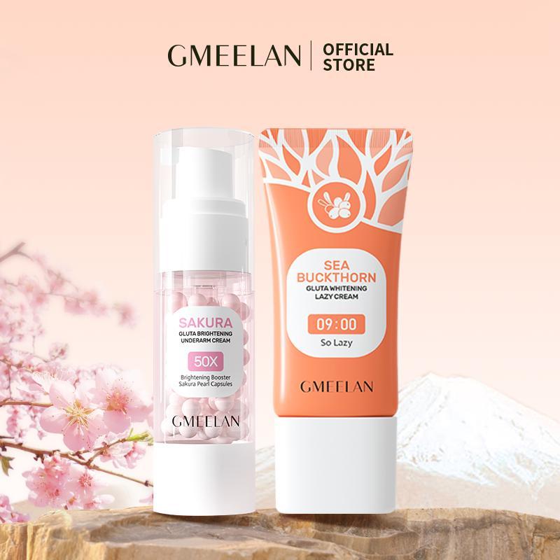 GMEELAN COMBO 2PCS  Lazy Cream Kem cho người Glutathione 30g + Kem Dưỡng Nách Sakura Underarm Cream 