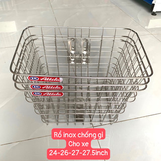 Rổ inox cho xe đạp phổ thông 24-26-27inch