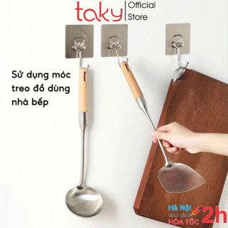 5 Móc Dán Tường -Taky, Inox Chịu Lực, Siêu Bền, Miếng Dán Chắc Chắn Treo Đồ, Treo Quần Áo Tiện Dụng Gia Đình 2214Set5