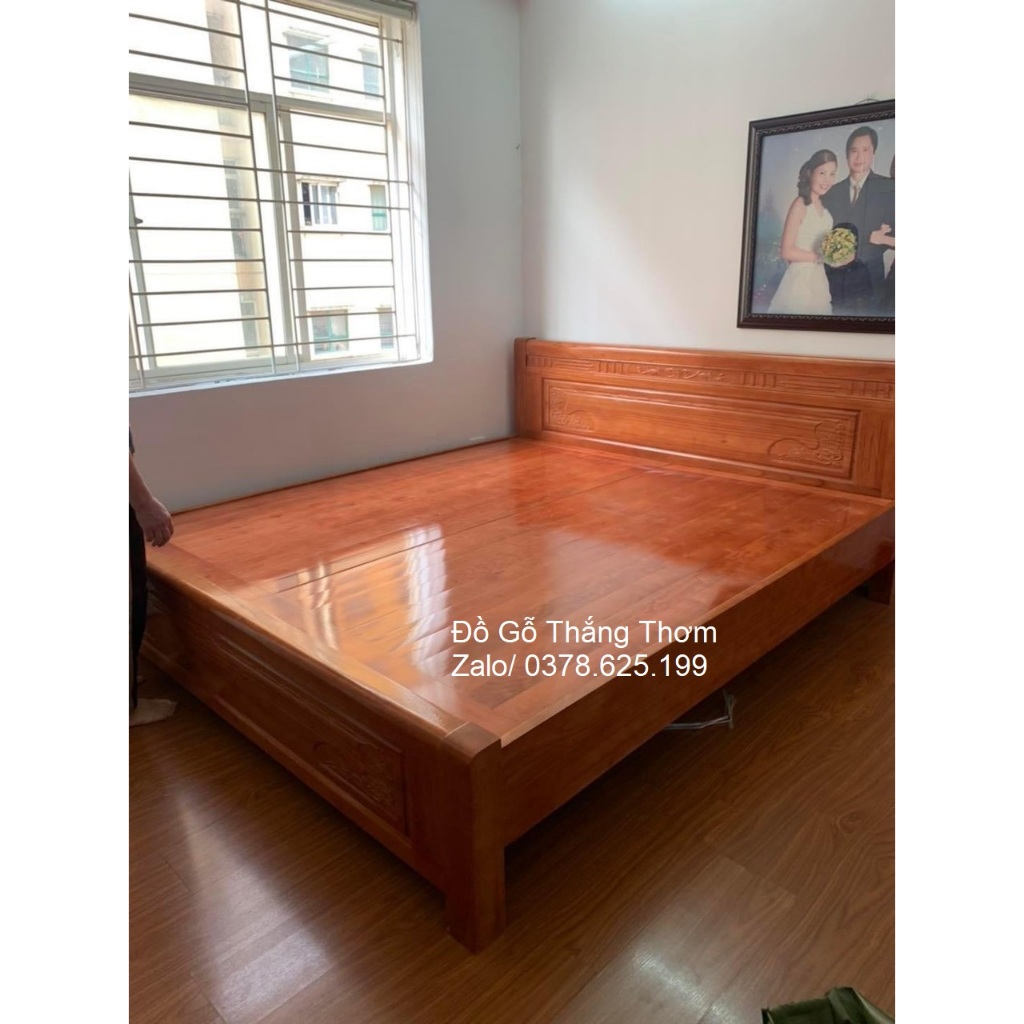 giường gỗ xoan đào 2mx2m2
