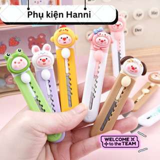 Dao rọc giấy văn phòng hình động vật hải ly loopy đáng yêu