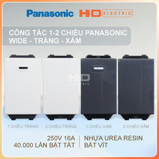 Công tắc 1 2 chiều wide panasonic wev5001 wev5002 màu trắng xám