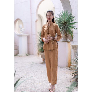 đồ lam nữ, đồ đi chùa, pháp phục lễ chùa cổ tàu thêu sen đường may cẩn thận, hàng loại 1 mặc thoáng mát thoải mái