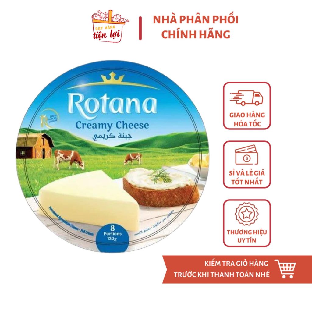 Phô mai miếng Rotana nhập khẩu Ai Cập (8 miếng/hộp)