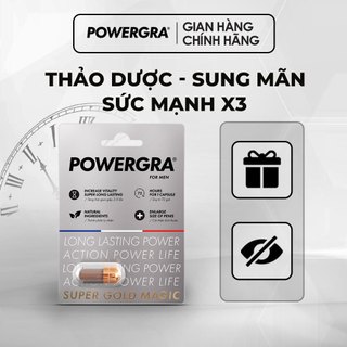 Viên uống hỗ trợ nam giới Powergra For Men (Super Gold Magic) - Vỉ 1 viên - Tongkat Ali, Hải mã, Ba kích, Tỏa dương,..