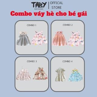  Combo 2 váy hè xinh xắn đáng yêu cho bé gái xúng xính đi học đi chơi đi tiệc từ 8-25kg