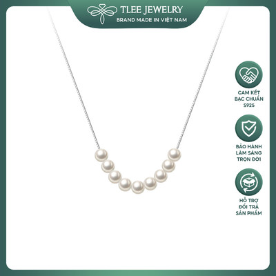 Dây chuyền bạc nữ TLEE gắn ngọc trai nhân tạo nữ tính TLEE JEWELRY D0115