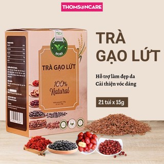 Trà gạo lứt cải thiện vóc dáng, giảm cân an toàn, Hobi mẫu mới - Hỗ trợ giảm cholesterol - Hộp 21 túi Thomsoncare