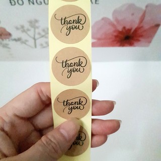 50 tem tròn 4.5cm thank you