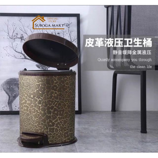Thùng rác nhựa,thùng rác nhựa họa tiết gấm nhập khẩu cao cấp 1761