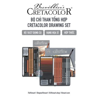 Bộ chì than tổng hợp Cretacolor Drawing Set - Artino (10 sản phẩm)/ Creativo (27 sản phẩm)