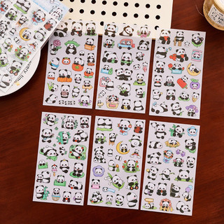 Set 6 tấm sticker hình gấu trúc