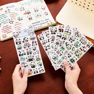 Set 6 tấm sticker hình gấu trúc