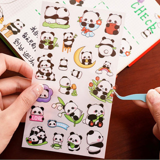 Set 6 tấm sticker hình gấu trúc